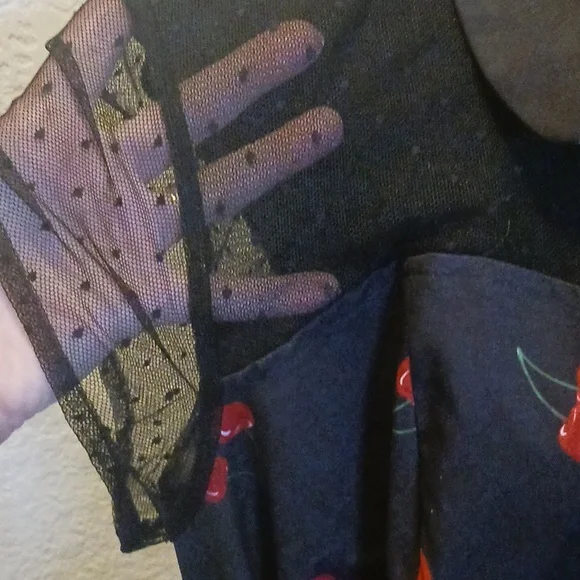 Belle Poque Dress With Cherries 2xl - Picture 5 of 7